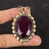 Faceted Kashmir Ruby Pendant Copper Pendant Gemstone Handmade Pendant Antique Jewelry Brand New Pendant Copper Jewelry For Mom Gifts For Him