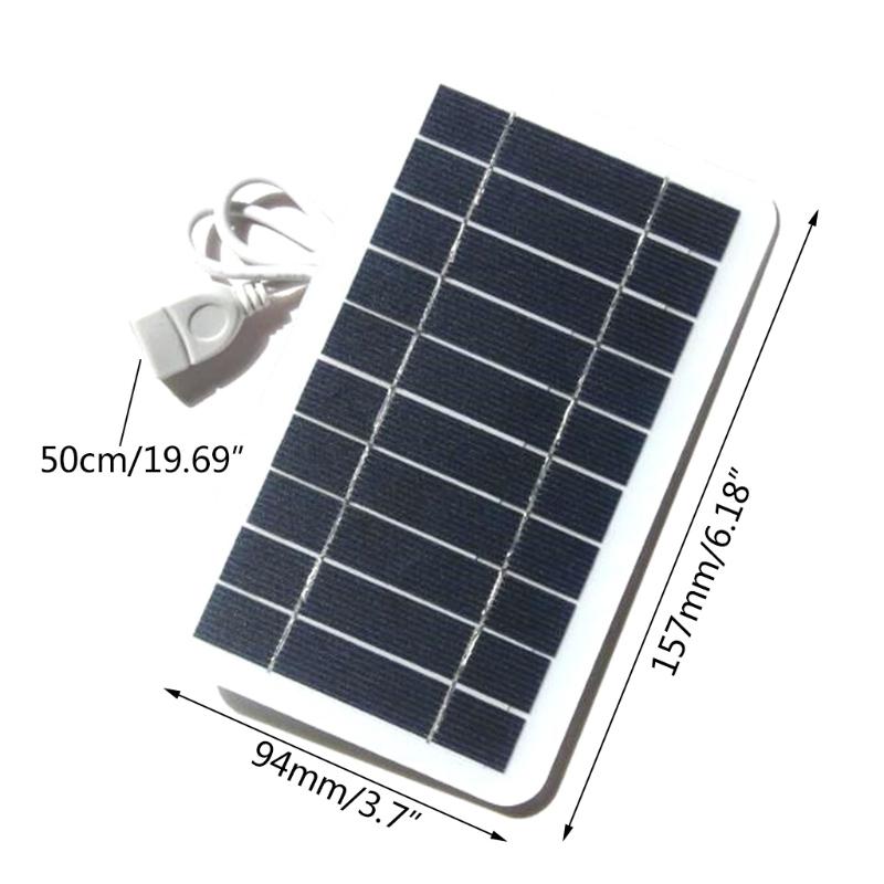 Внешний аккумулятор Power Bank для телефона 2 Вт Гибкая солнечная панель с USB-портом Зарядная батарея для кемпинга для мобильного телефона