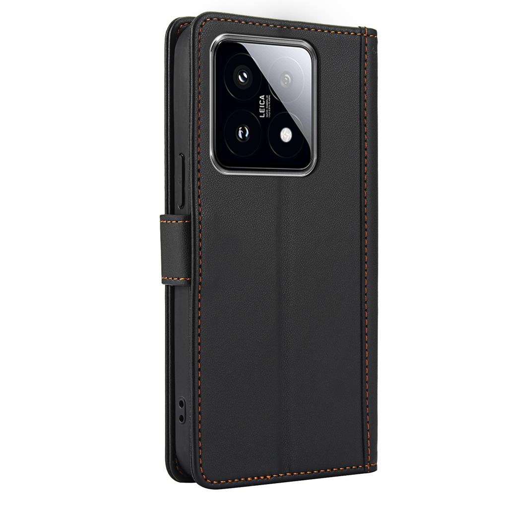 SY-003 For Xiaomi 14T Pro Case PU Leather Stand View Phone Wallet Cover with Shoulder Strap