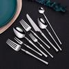 12/16/20 Pieces Stainless Steel Western Tableware Knife Fork Spoon Set Gold Cutlery Set Black Dinnerware Mirror Kitchen Utensils