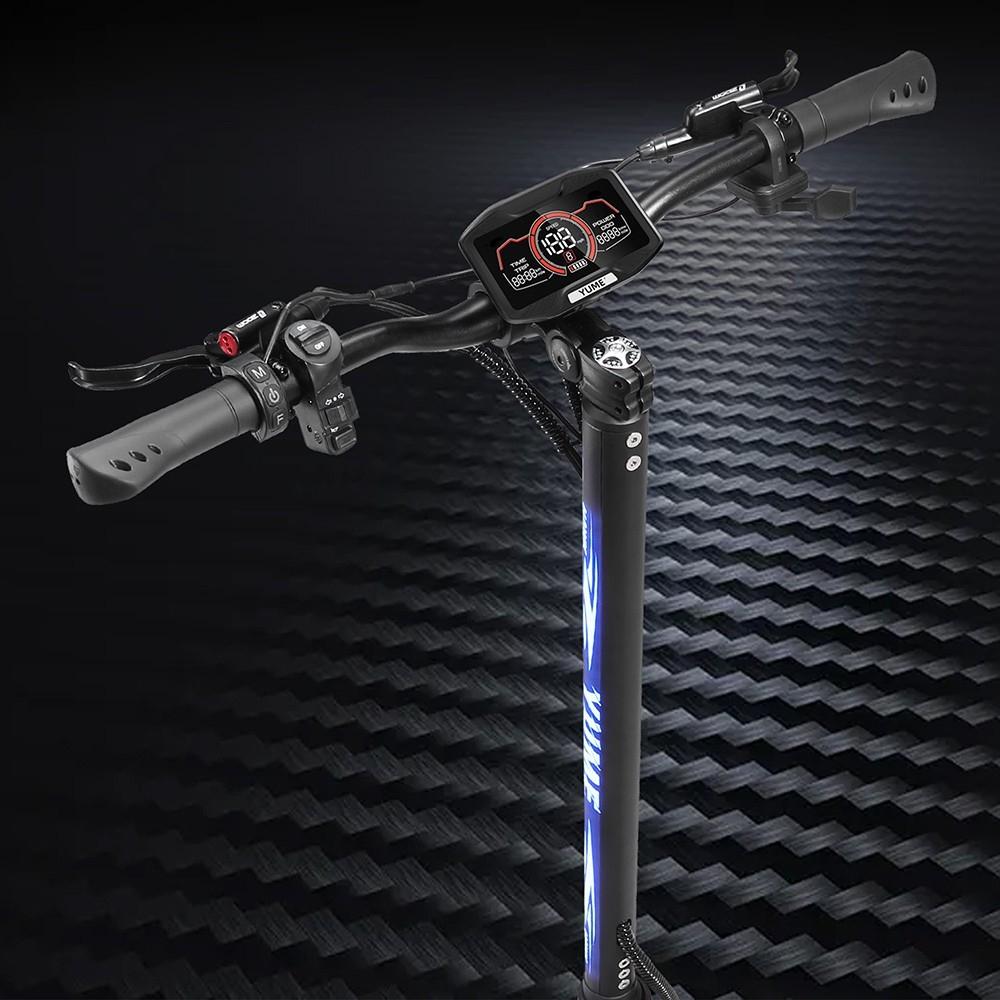 YUME HAWK Electric Scooter 10x3.15" Tubeless All-terrain Tire 1200W*2 Motor 60V 22.5Ah Battery 43mph Max Speed 43miles Max Range