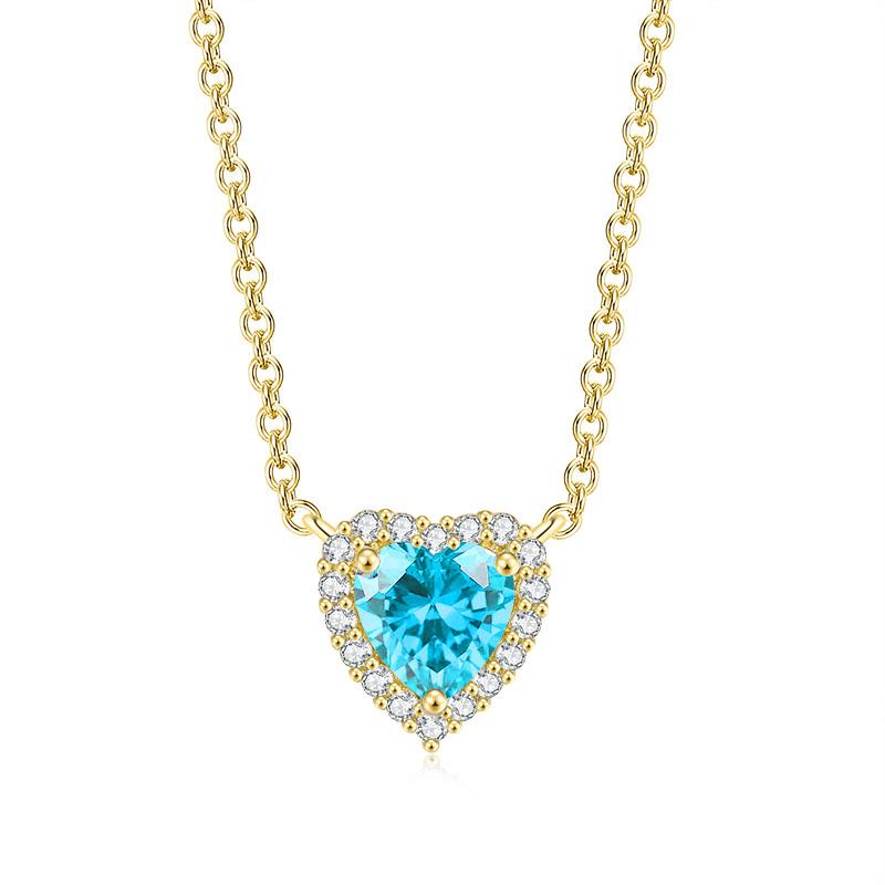 ZHOUYANG Heart Necklace For Women Cubic Zirconia Rose Gold Neck Pendants Choker Chains Jewelry Female N317