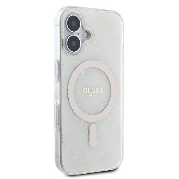 Guess Guhmp16Sh4Dteh Iphone 16 6.1 Biały/White Hardcase Iml 4G Background Magsafe