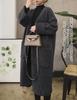 Bidason Эволюционирующий длинный кардиган без воротника, теплый, длинный, серый, женский, с карманами, стильный, милый, простой, мягкий, подчеркивающий фигуру, стройнящий, теплый,
