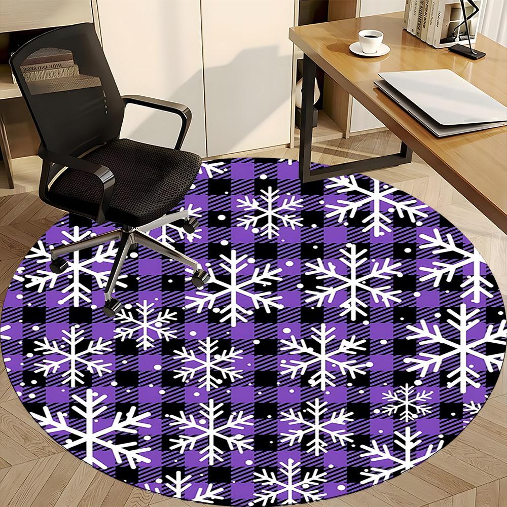 1PC Winter Plaid Chair Carpet for Office, Indoor Non-Slip Washable Carpet, Soft Comfortable Mat For Office Room yy250930233