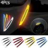 4Pcs Sign Protector Alarm Door Sticker Anti-Collision Car Reflective Strips Safety Warning