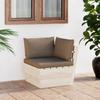 Day and Night - Day and Night Corner Sofa Made of Garden Pallets with Impregnated Fir Cushions
