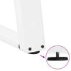 Console Table Legs U Shape 2 pcs White 38 x (72 73) cm Steel