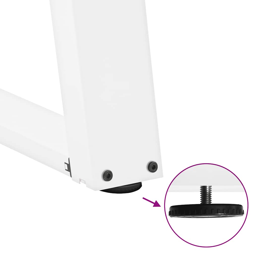 Console Table Legs U Shape 2 pcs White 38 x (72 73) cm Steel