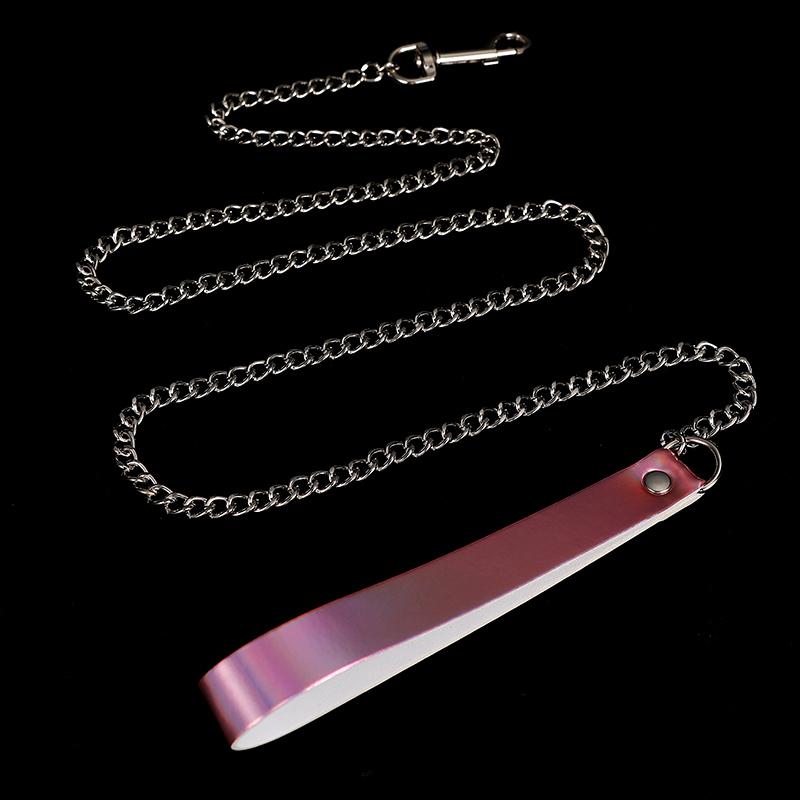 Голографическое Радужное Ожерелье-Чокер Цепочка Панк Кожаный Воротник Женский Голографический Чокер Рейв Фестивальный Костюм Бижутерия