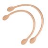 2Pcs Genuine Leather Bag Straps Handle for DIY Hand Accessories Thread Beige