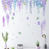 1PC Purple Rattan Wall Stickers Removable Vine Branches Green Plant Leaves Flower Wallpaper Decal DIY Mural for Home