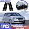 Для VW Volkswagen Golf 5 Аксессуары 2003-2009 2007 4 шт. Черные Накладки на стойки кузова B C Наклейки Аксессуары