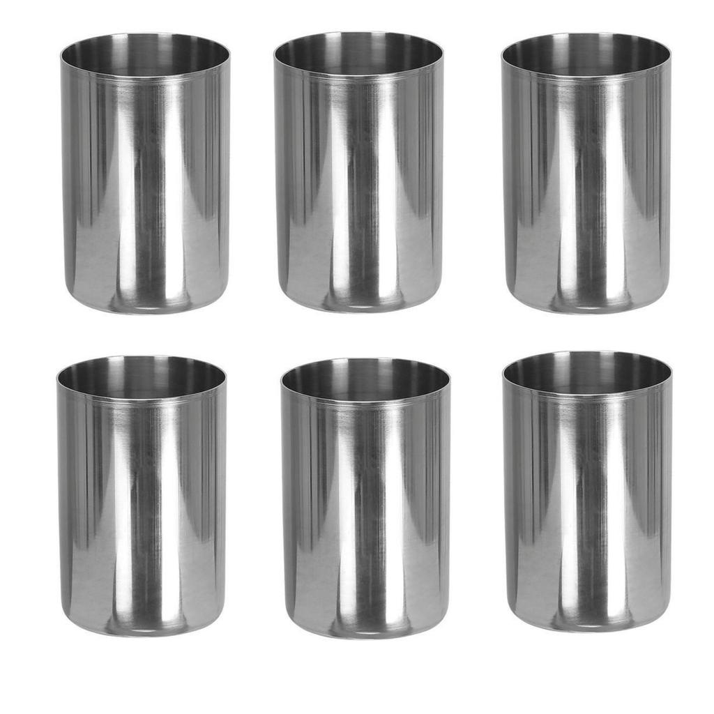@ Indian Traditional Stainless Steel Glass 300ml For Water Set of 6 q932 Zr-2786-60%Off