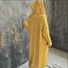 Женский осенне-зимний вязаный кардиган с длинным рукавом, пальто, повседневная уличная одежда, свитер с капюшоном, пальто больших размеров