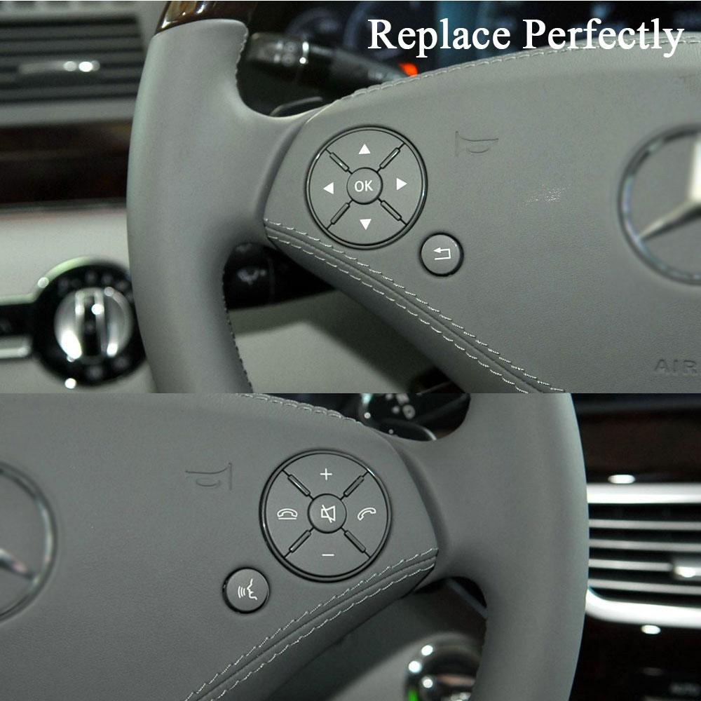Многофункциональный черный чехол на руль с кнопкой, замена ключей для Mercedes Benz S CL Class W221 W216 S300 S320 S400