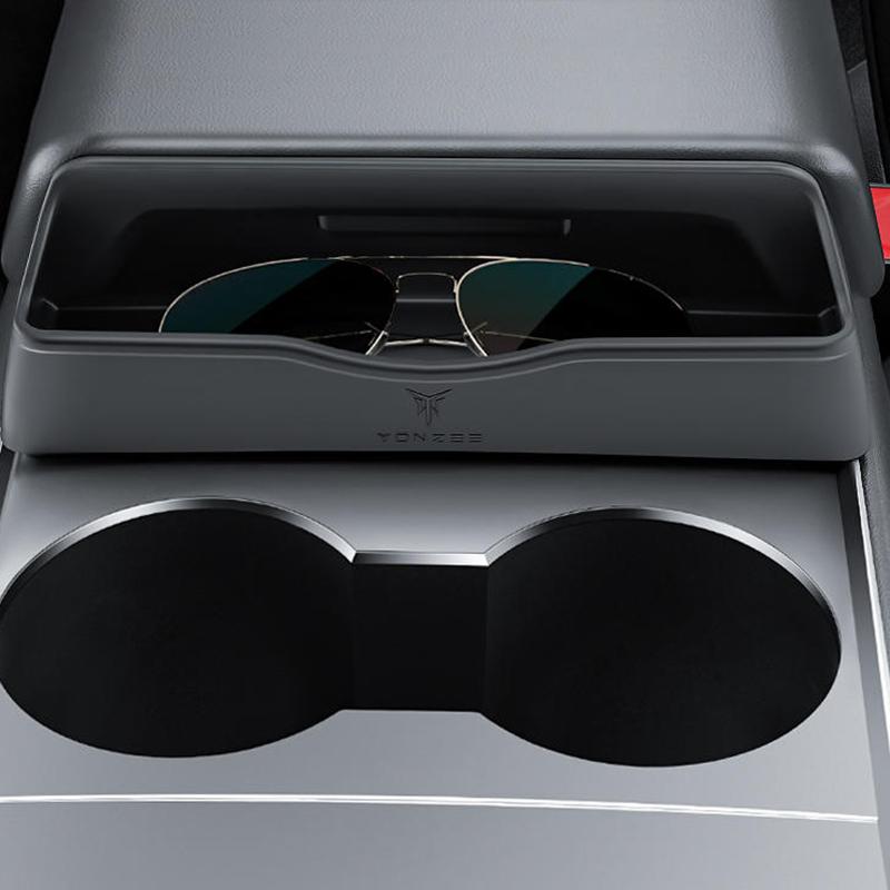 Для Tesla Model 3 Model Y Силиконовая оправа для очков Органайзер Центральный подлокотник Скрытый ящик для хранения Органайзер Аксессуары для салона автомобиля