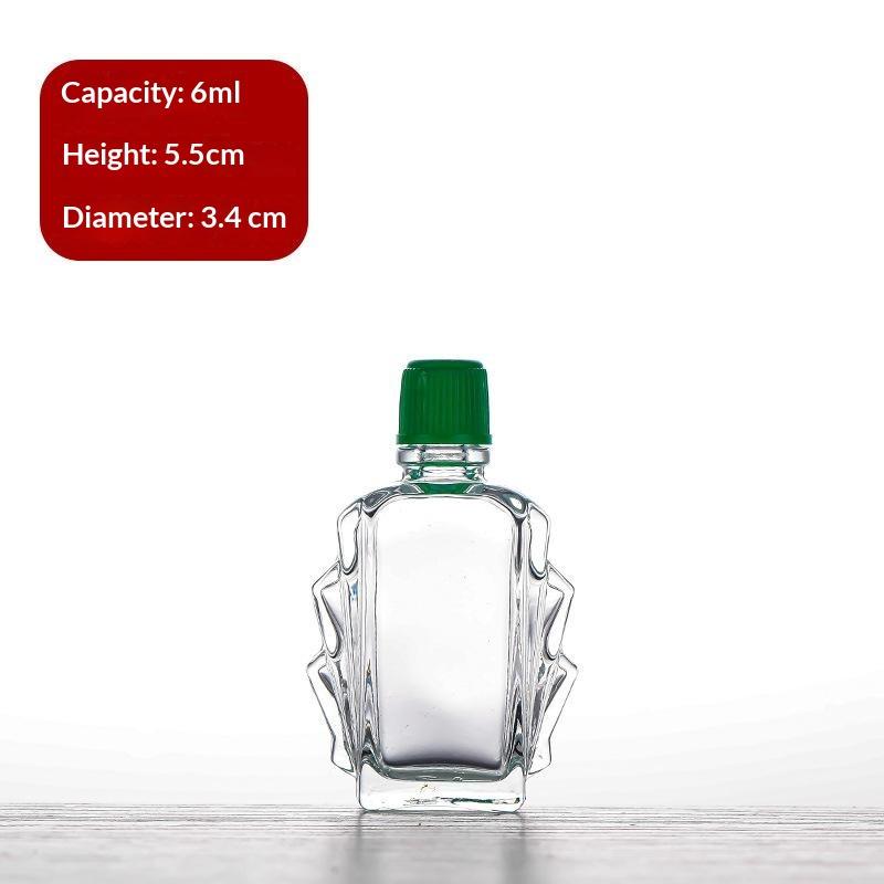 Multi Size Mini Glass Bottles with Plastic Lids 3ml-12ml Empty BPA Free Jars for Cosmetic Sample Essential Oil Travel Use