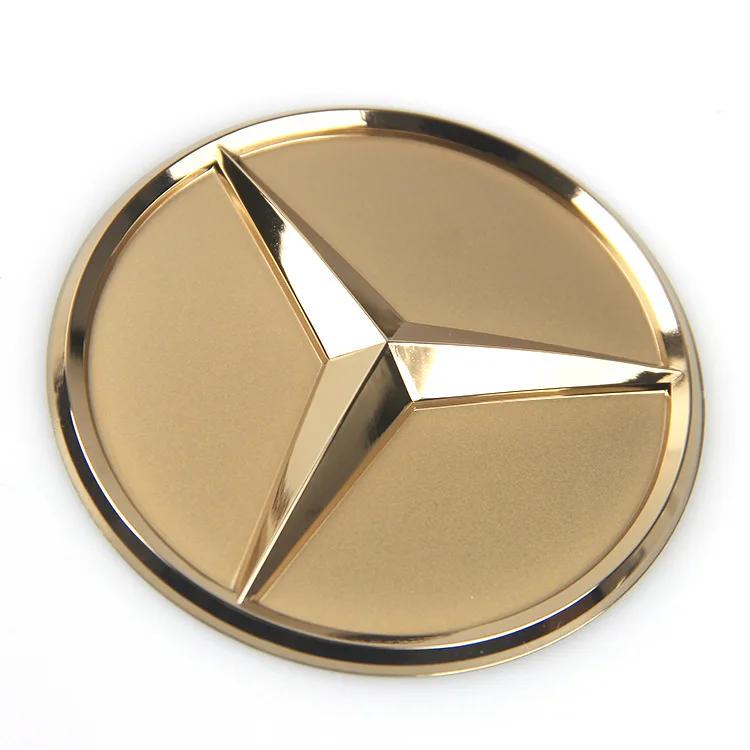 52мм 57мм Цельный 3D и Плоский Значок Звезда Яблоня Никель Эмблема Автомобиля для Mercedes Benz AMG Логотип Центра Рулевого Колеса Серебро Золото