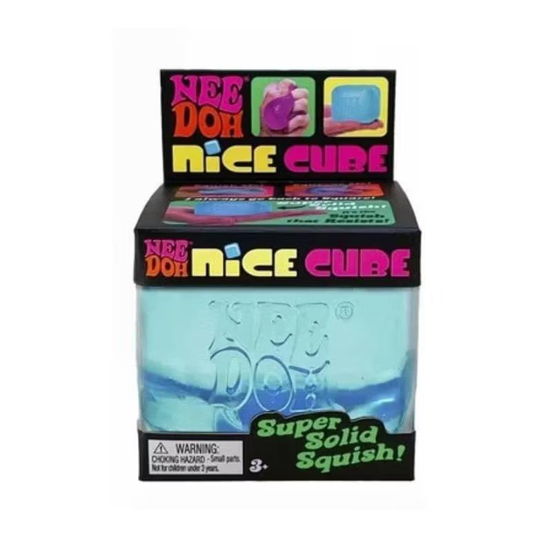 Schylling Needoh Nice Cube - Сенсорная игрушка, игрушка-антистресс для сжатия, квадратная музыкальная игрушка-сквиш