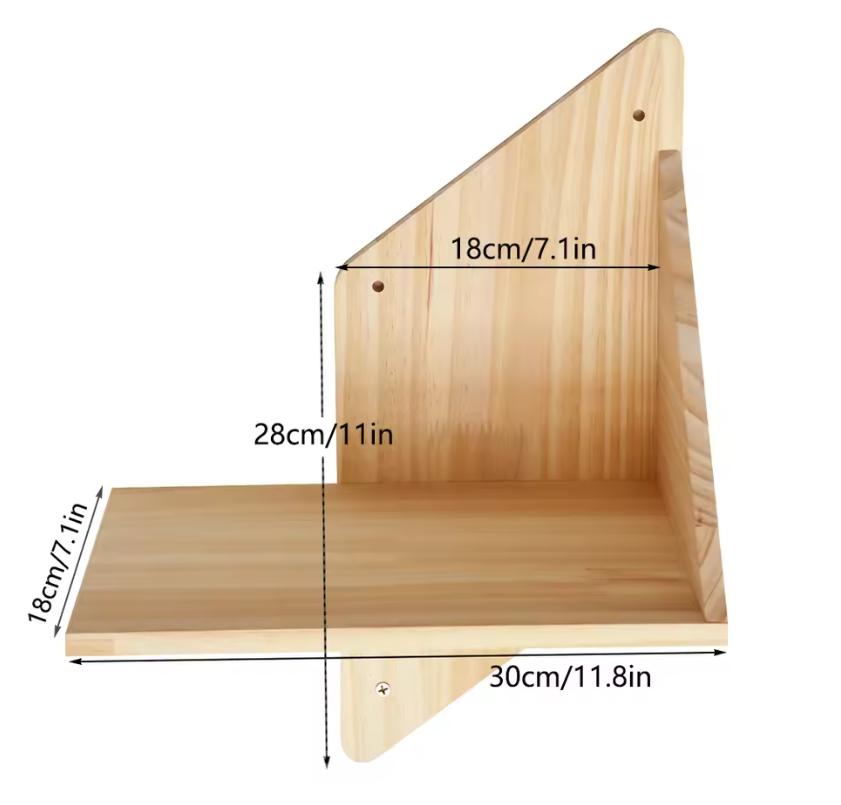 Wall-mounted round cat jumping platform of different sizes, solid wood, beautiful home, suitable for cats to play and jump