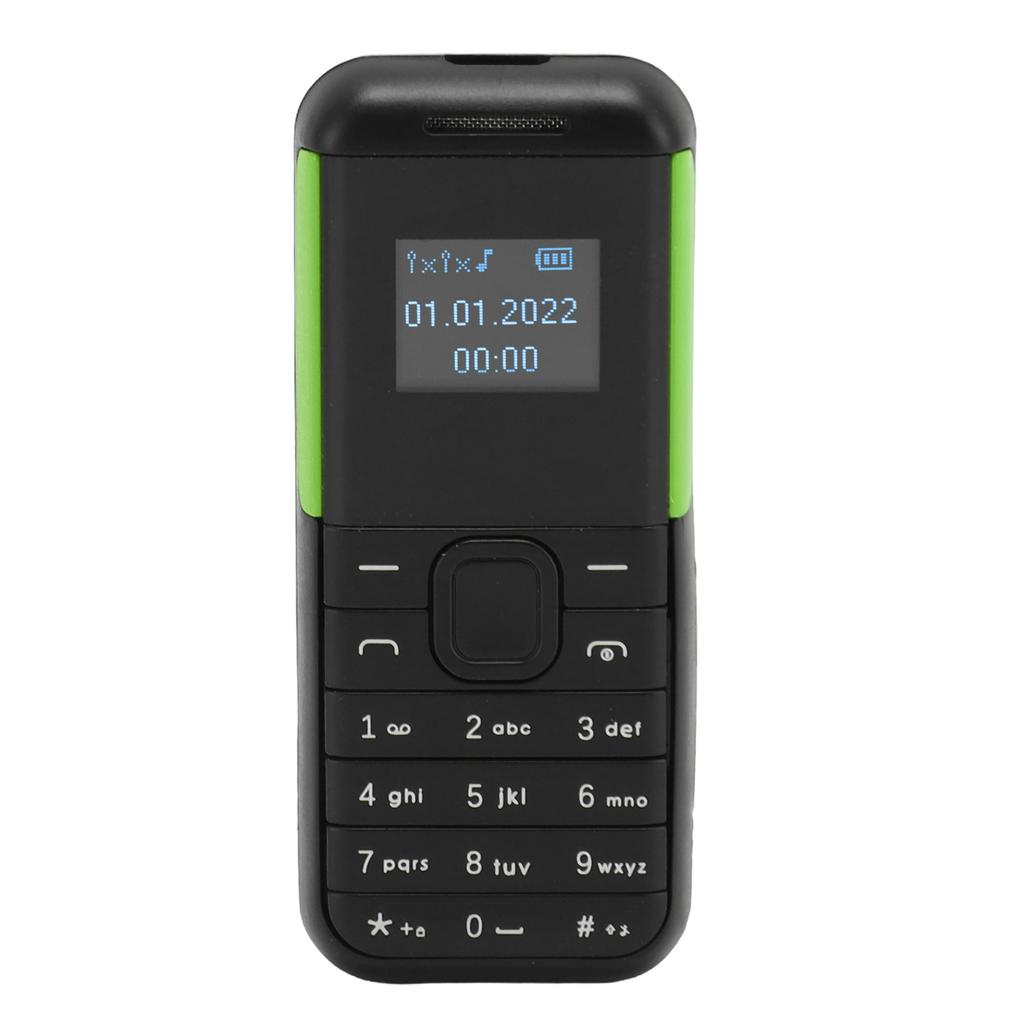 Маленький мобильный телефон Bluetooth-аудиоплеер 0,66-дюймовый экран Долгое время ожидания Мини 2G телефон Многофункциональный для путешествий для детей