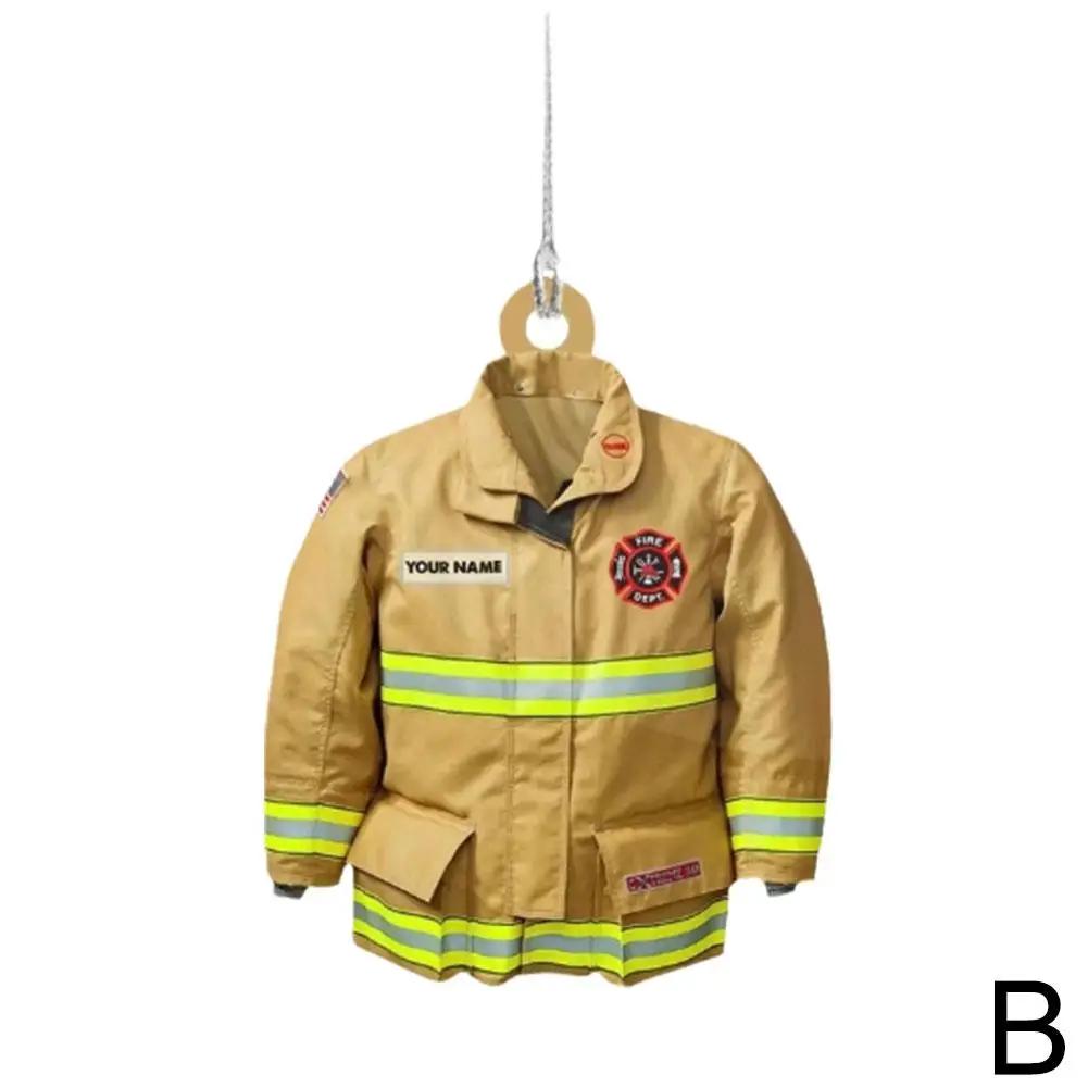 2D автомобильный подвесной декор пожарный пальто и шляпа имитационная модель креативный пожарный грузовик украшение для салона автомобиля кулон подарок