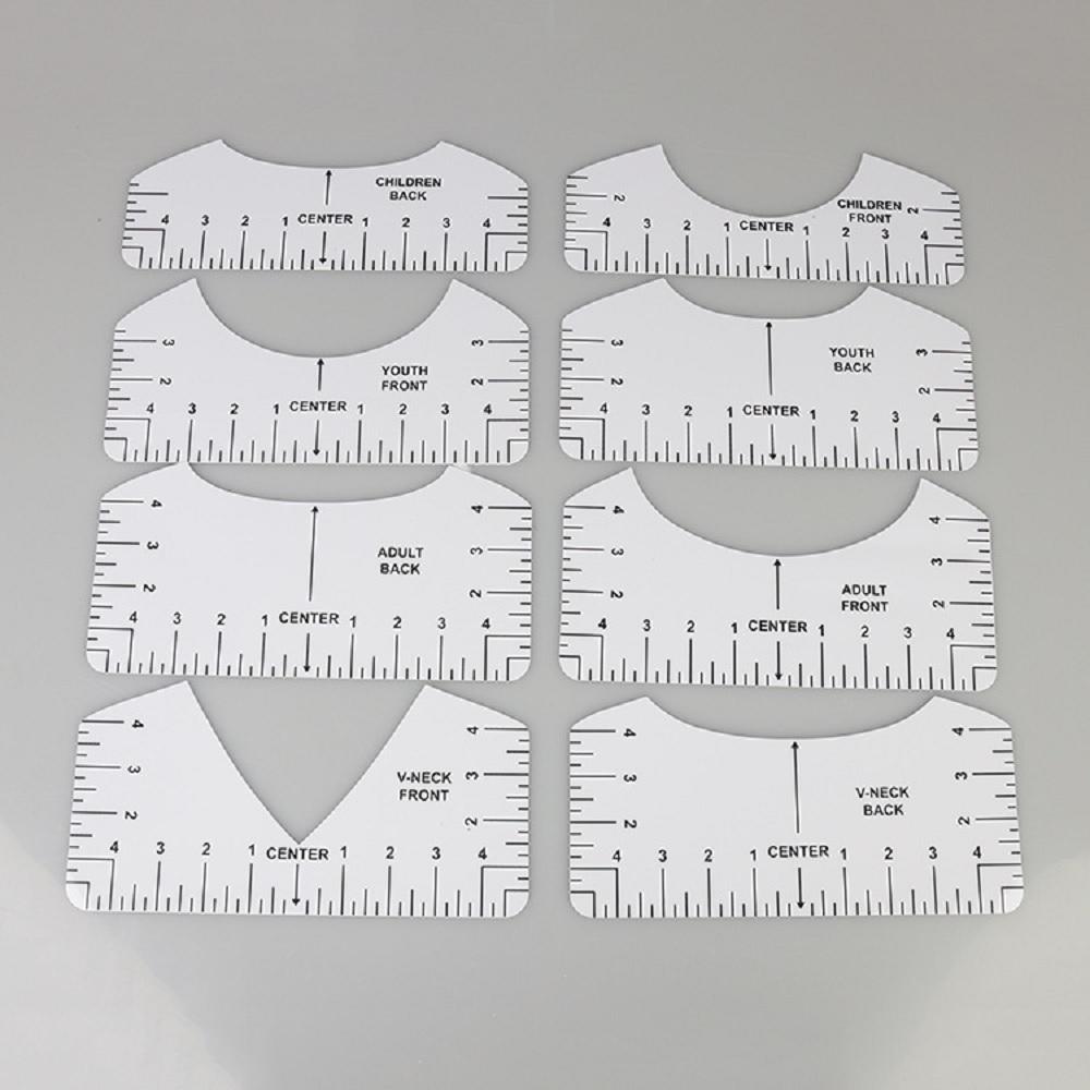 Руководство по линейке для футболок, 8 шт., для инструмента для выравнивания и центрирования Viny для термопресса или Cricut
