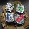 Attack On Titan Patch Embroidered Armband Wings Of Liberty PVC Rubber Patches For Tactical Backpack Japan Anime Badge Sticker