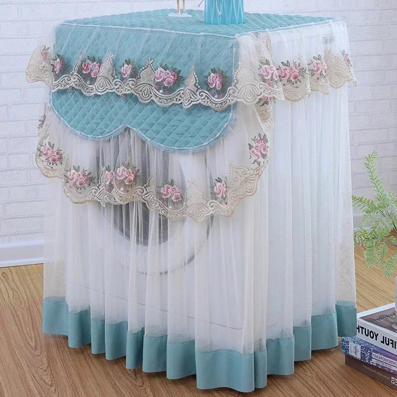 Lace yarn Washing Machine Cover Fully Automatic Washing Machine Cover Universal Dustproof Cover Drum Rollers washing machine