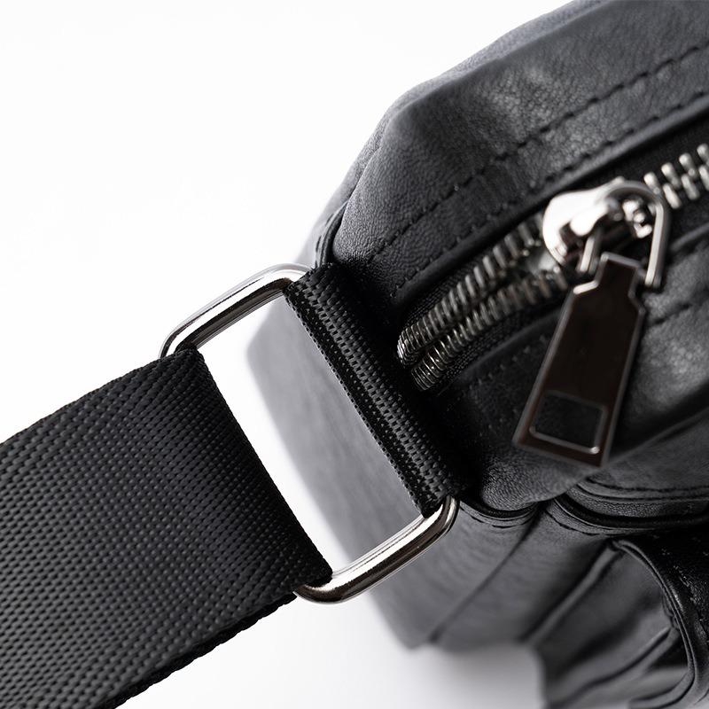 Сумка через плечо из натуральной кожи, стильная, повседневная, раскладушка, большая вместимость, мужская сумка