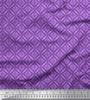 Purple Japan Crepe Satin Fabric Triangle Geometric Decor Fabric Printed Metre 42 Inch