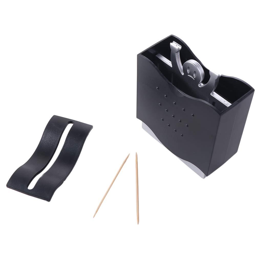 Semi-automatic Hercules Toothpicks Dispenser Black Toothpick Box Toothpick Holder Dining Table