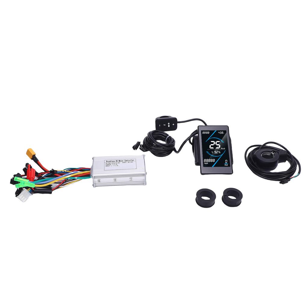Electric Bike Controller Kit 17A Sine Wave Brushless Motor Controller T5S LCD Display Meter 130X Thu
