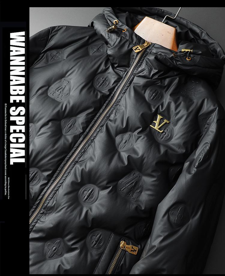 Мужская роскошная пуховая куртка с капюшоном - Европейская высококачественная 90% белый утиный пух Зимнее пальто