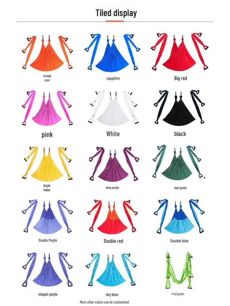 Гамак для воздушной йоги с удлинительным ремнем «Дейзи Чейн», неэластичный набор для занятий в помещении