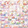 10/50pcs Cartoon Rainbow Rabbit Stickers Cute Bunny Graffiti Sticker for DIY Luggage Laptop Skateboard Motorcycle Bicycle Stickers