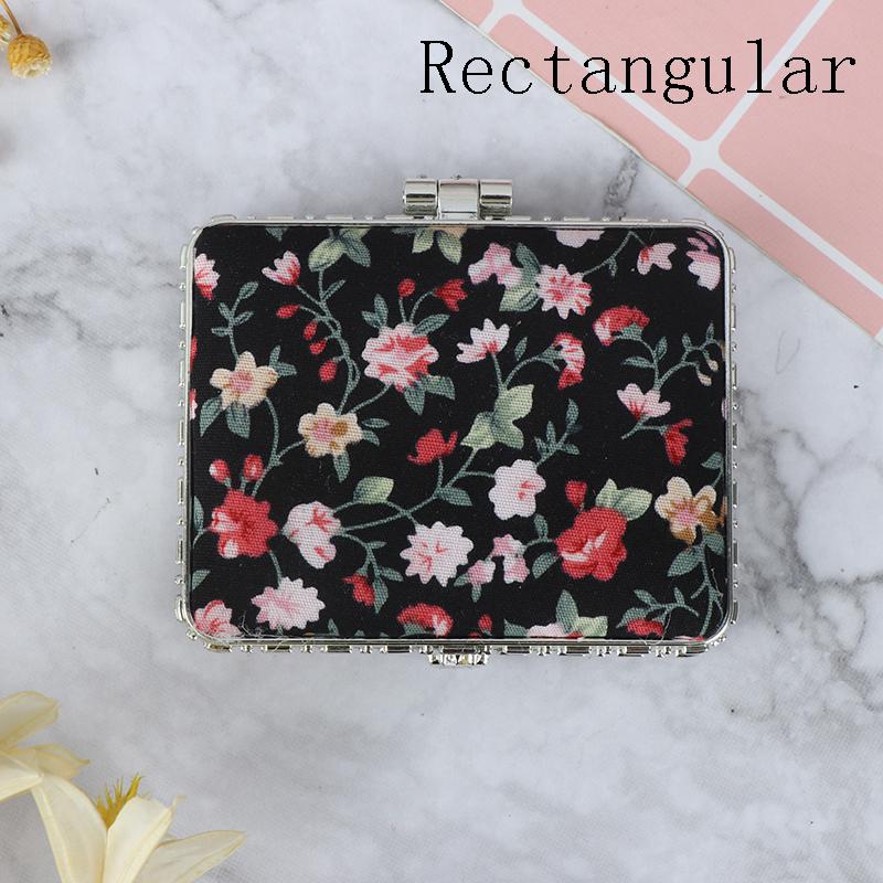 Мини-макияж, компактные карманные цветы, двухсторонние складные винтажные косметические зеркала