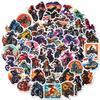 50Pcs Nordic Vintage Motorcycle Stickers - Waterproof Graffiti Decals for Decor & Hobby Display