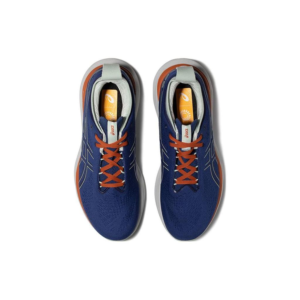 Asics Gel-Nimbus 25 Marathon Fabric Low-Top Running Shoes Men Sneakers Blue 1011B739-400