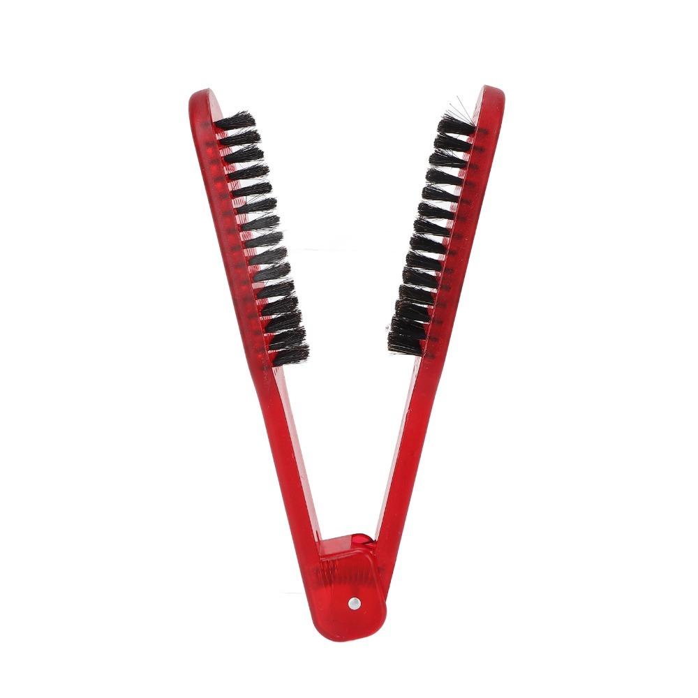 V-Shape Design Hair Straightening Brush Splint Structure Hair Styling Comb Home Use