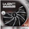 Set of 4 Two-tone Grey &; Black 15 Inch - WRC - TURBO - Racing Look - Simple and Quick Clip-on Attachment