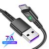 7A Fast USB Cable Type C Cable Fast Charging Data Cord Wire For MacBook Xiaomi Samsung USB To Type C Cable For Huawei