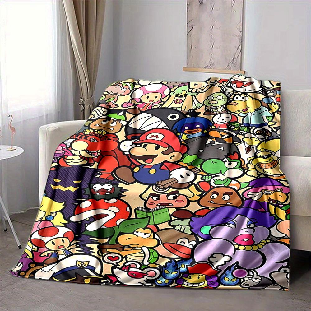 1pc Pokémon Gaming Characters Soft & Warm Flannel Blanket, Multi-Purpose Throw Blanket for Couch, Sofa, Office, Bed, Camping, Travel