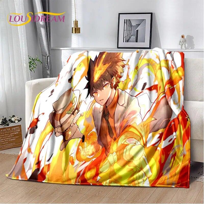 Мягкое плюшевое одеяло с героями аниме Hitman Reborn, фланелевое одеяло, одеяло для гостиной, спальни, кровати, дивана, чехол для пикника, детское одеяло