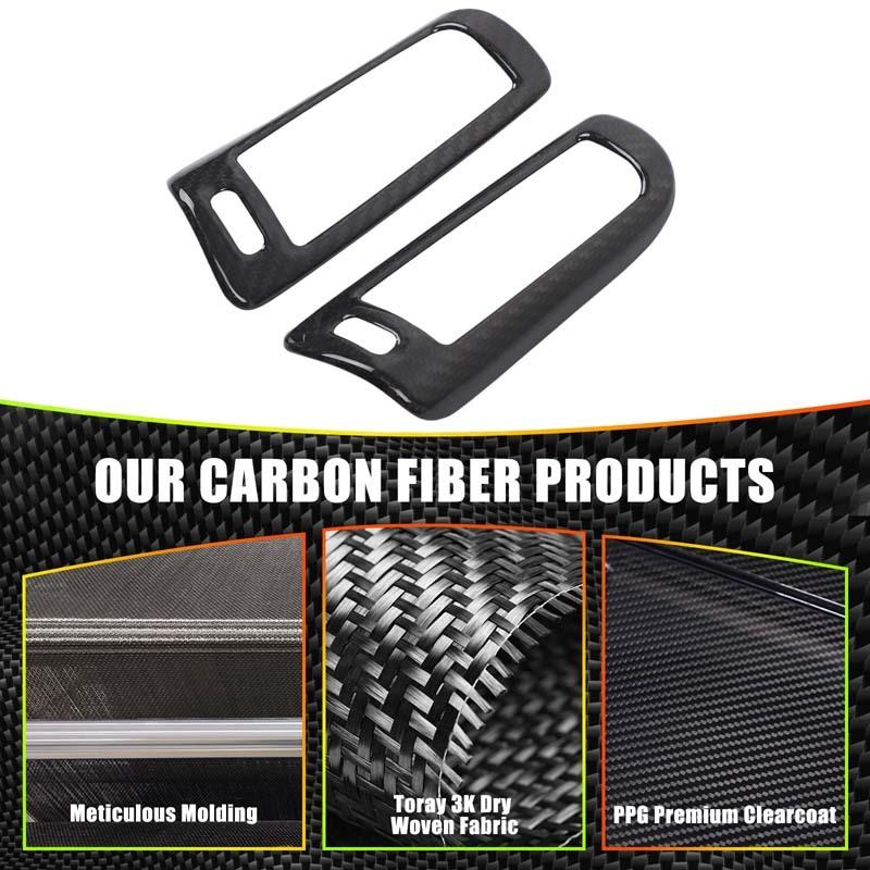 2x Real Carbon Fiber Car B-pillar Air Outlet Decorative Frame Cover Suitable for Mercedes-Benz G-Class W463 W464 W465 -2025