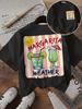 Margarita Weather Graphic TShirt Unisex Cocktail Print Tee Summer Party Top Vintage Aesthetic Harajuku Short Sleeve Casual Tee