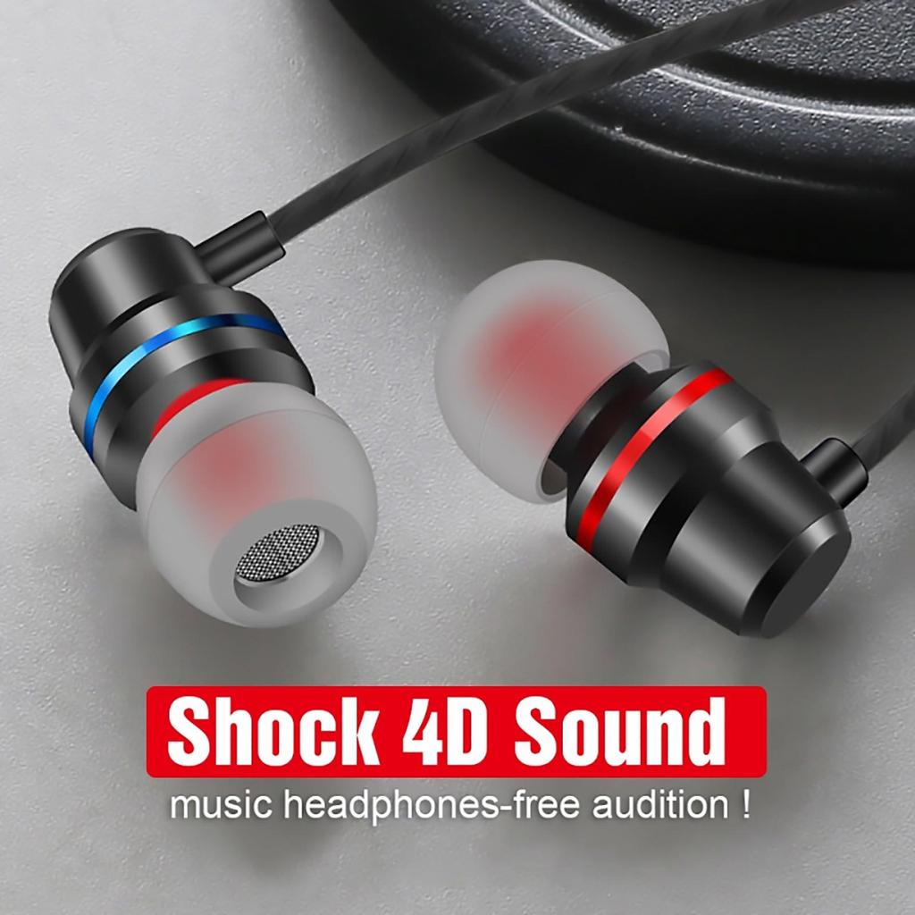 G 2 Wired Headset In-ear With Microphone Metal 9D Heavy Bass Fone  Ouvido Com Fio With Volume Control Phone Call Handsfre