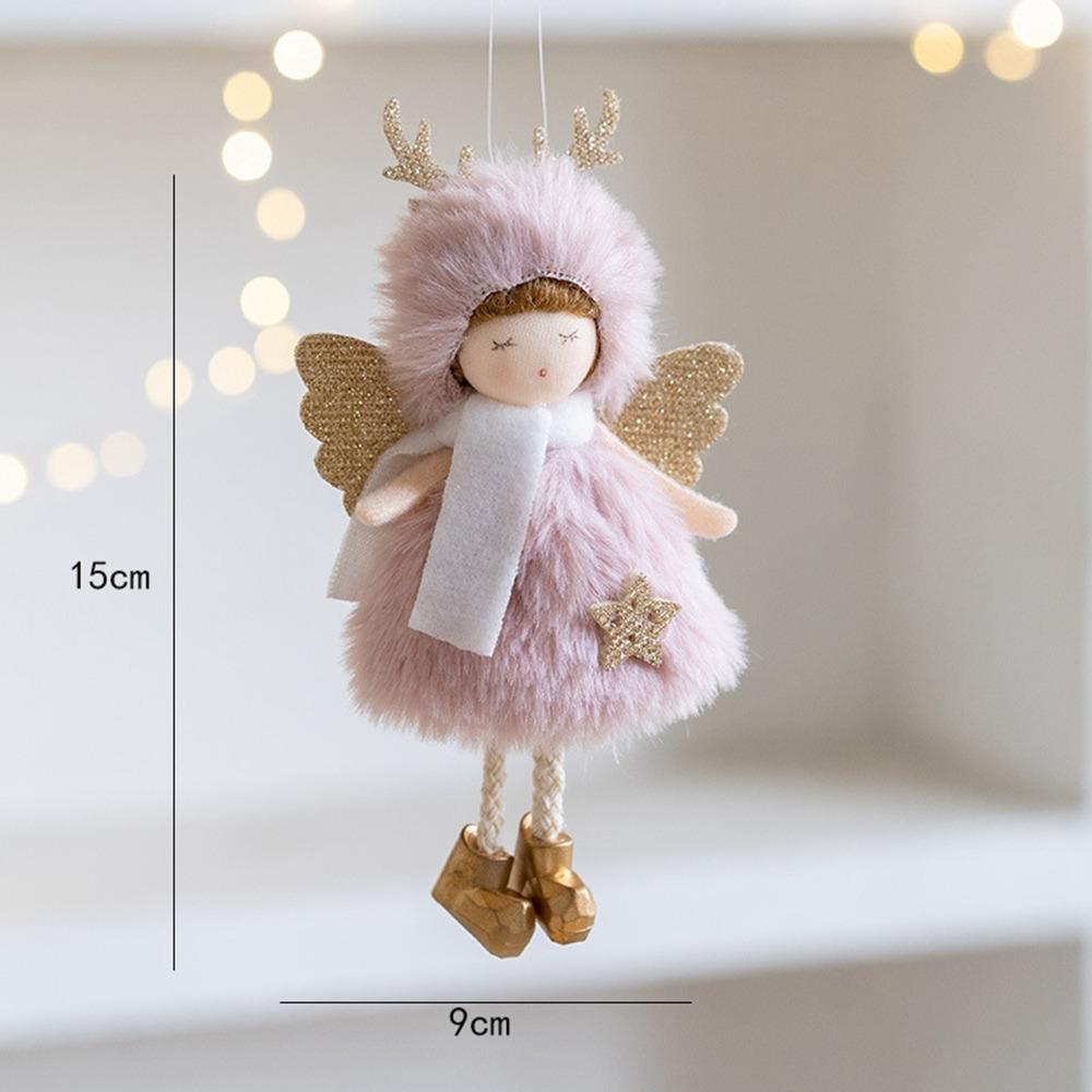 Angel Girl Christmas Angel Doll Drop Ornaments Hanging Pendant Plush Toy Pendant Party Gift Old Man Snowman Xmas Tree Pendant