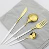 24Pcs Gold Stainless Steel Dinnerware Cutlery Set Knives Forks Coffee Spoon Dinner Tableware Set Kitchen Tableware Flatware Set